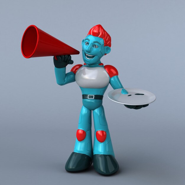 Animación robot rojo