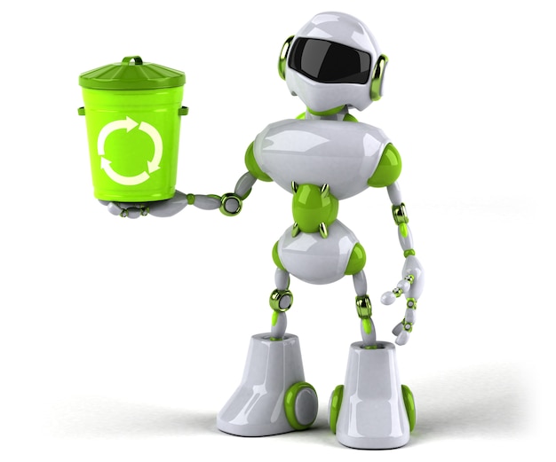 Animación robot verde