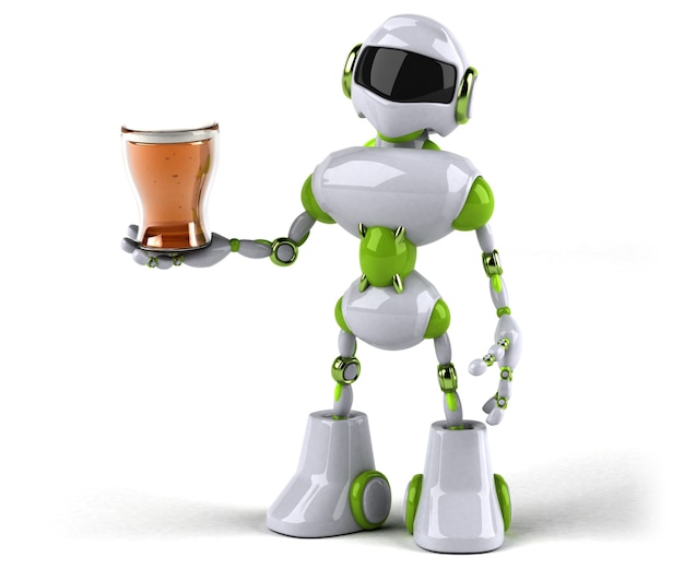 Animación robot verde
