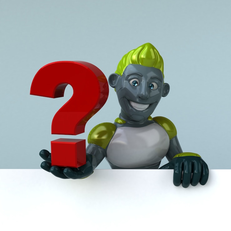 Foto animación del robot verde