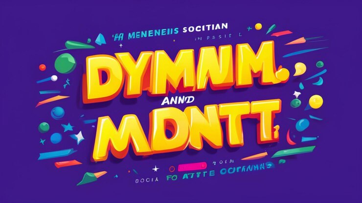 Foto animación de texto dinámica y colorida para publicaciones en redes sociales