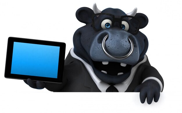 Animación de toro negro