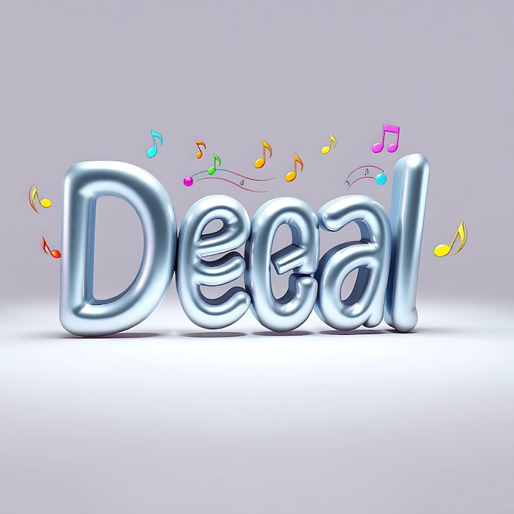 Foto un animado texto en 3d danza letras onduladas rítmicas con una sensación musical notas instrumentos y color