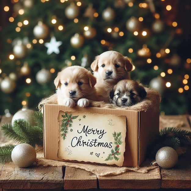 Animais bonitos nas festas de Natal