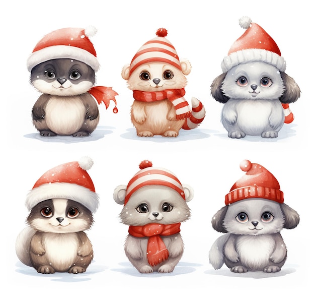 Animais de Natal Clipart