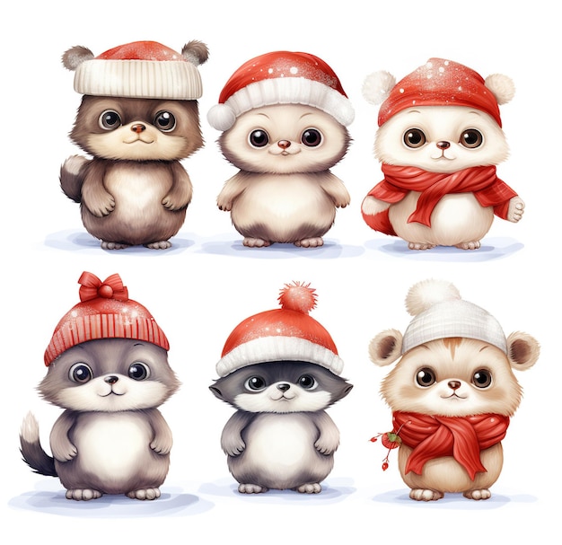 Animais de Natal Clipart