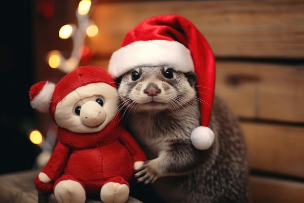 Animais engraçados de Natal