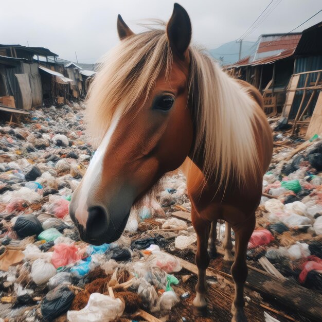 animais entre o lixo Salve animais problemas ambientais imagem de fundo