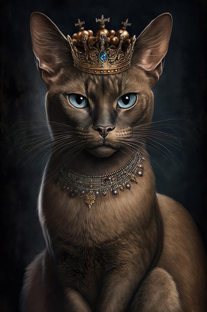 Animais Incríveis Animais Fantásticos Cat King Backdrop CG Background Artwork Gerado AI