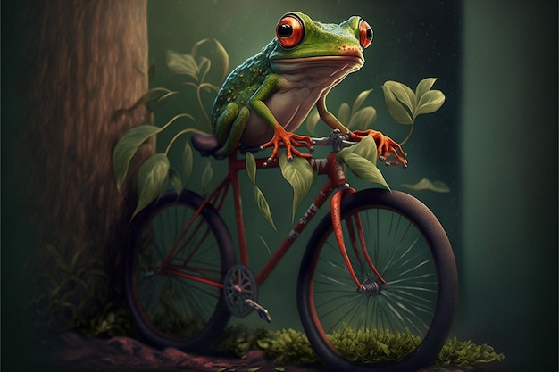 Animais que andam de bicicleta, criaturas que andam de bicicleta, ideias criativas de contos fantásticos generativos