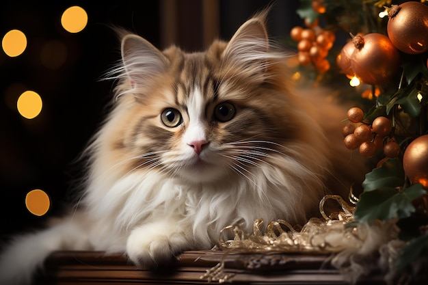 Animais selvagens de Natal Com fundo de animais bonitos