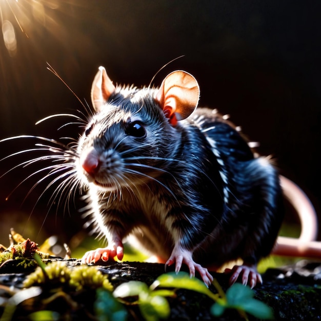 Animais selvagens de ratos que vivem na natureza, parte do ecossistema