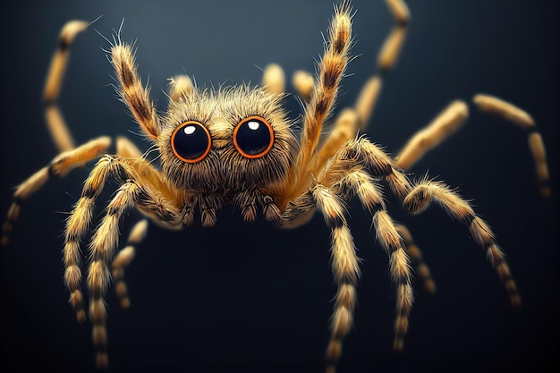 Animal araña Retrato de una araña Pintura de ilustración de estilo de arte digital