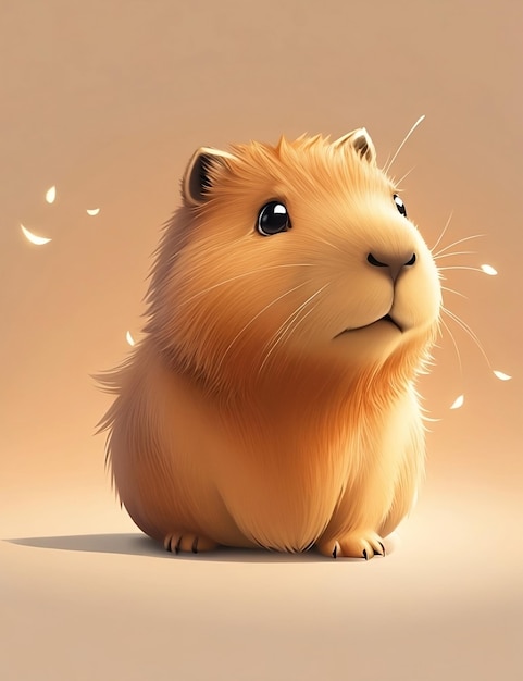 Animal bonito do personagem de desenho animado de anime Capivara