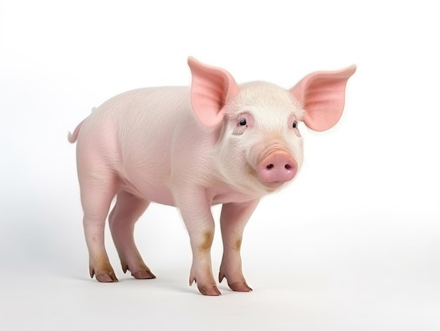 animal de porco isolado no fundo branco