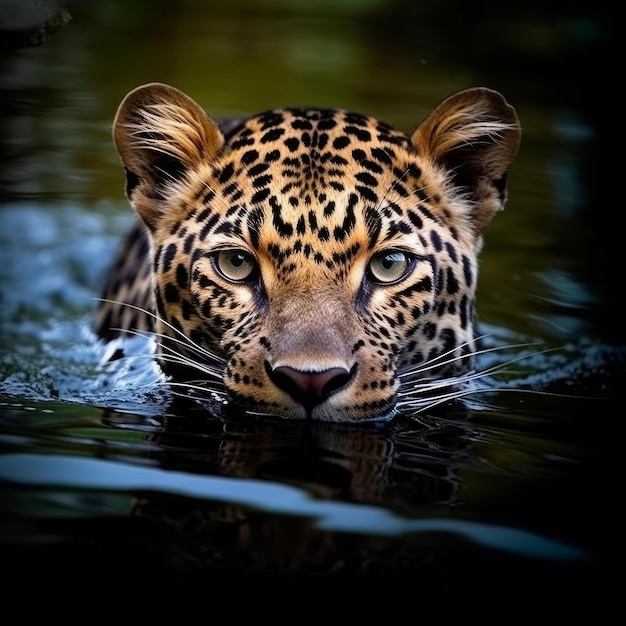 Animal salvaje leopardo Ilustración AI Generativo