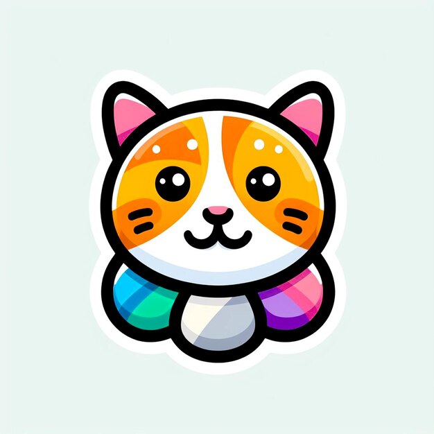 Foto animal stickers and logo ai generated