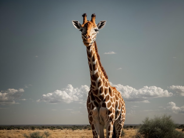 El animal terrestre más alto: la jirafa.