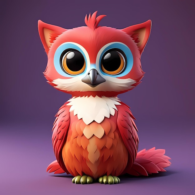 Animales bonitos de dibujos animados en 3D Animales ilustrados para niños
