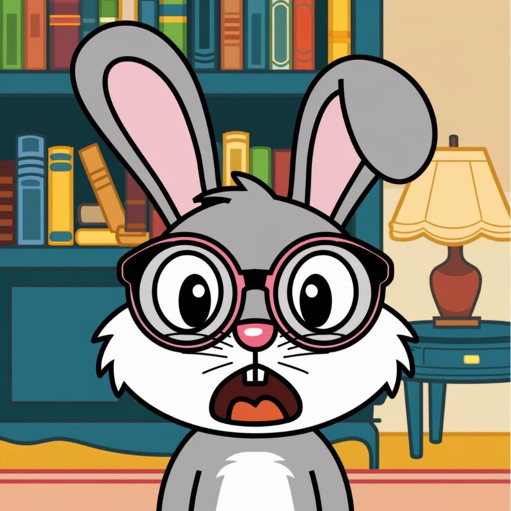 Foto animales de dibujos animados con conejo456 13