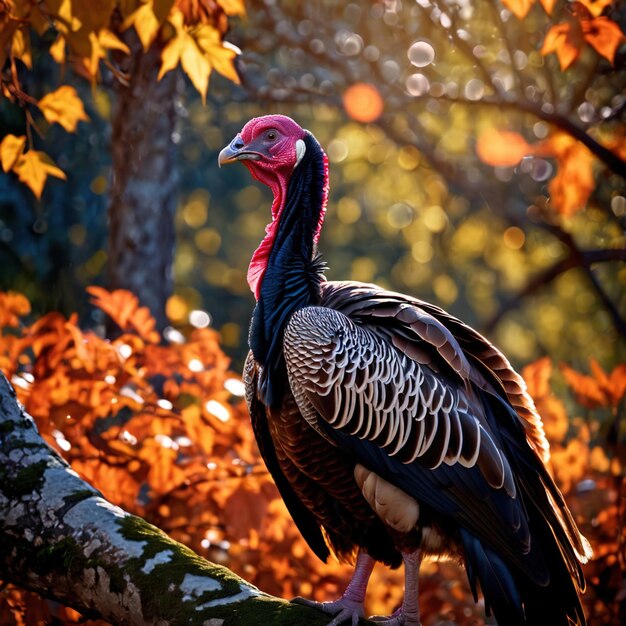 Foto animales de granja de pavo que viven en la domesticación parte de la industria agrícola