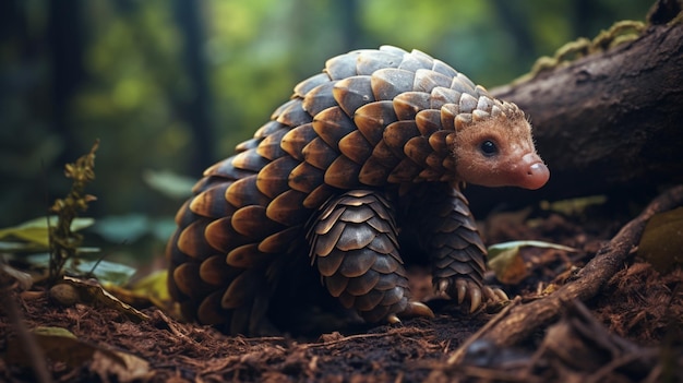 Animales de pangolín en la jungla Foto de IA de alta generación