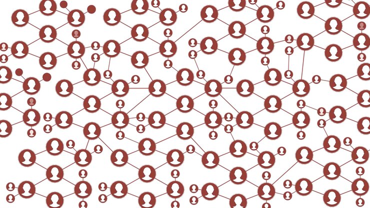 Foto animation der sozialen kommunikation, der beziehung von menschen untereinander, soziales konzept
