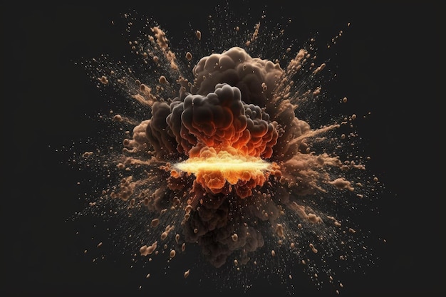 Animation einer Explosion mit Rauch Bilder von Comic-Explosionen