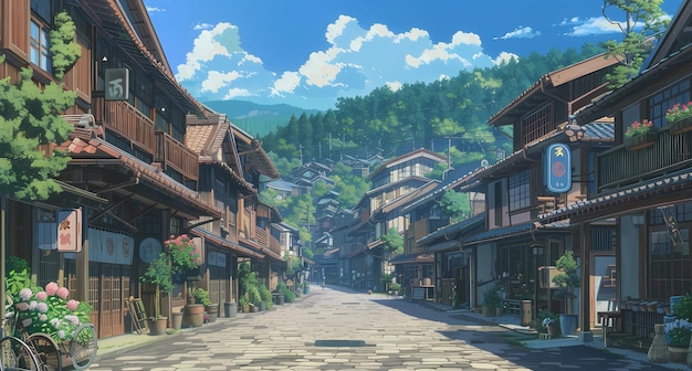 un anime de una calle