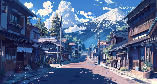 un anime de una calle