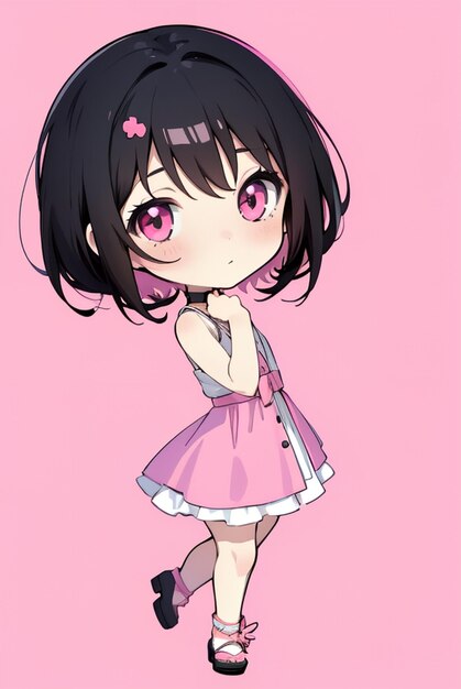 Foto anime chibi mädchen kawaii japanischer stil