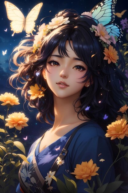 Anime Girl Portrait Wallpaper Cute Anime Girl Anime Girl Anime Wallpaper Cartoon Style Anime Girl AI Generative