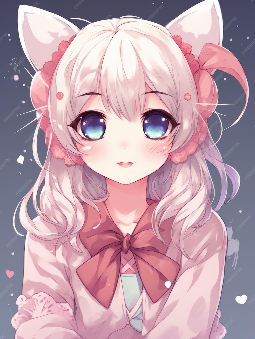 Anime kawaii Mädchen generative ai Premium KI generiertes Bild Anime kawaii Mädchen generative ai Premium KI generiertes Bild