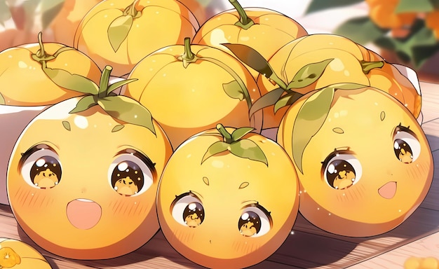 Anime laranja com estilo bonito