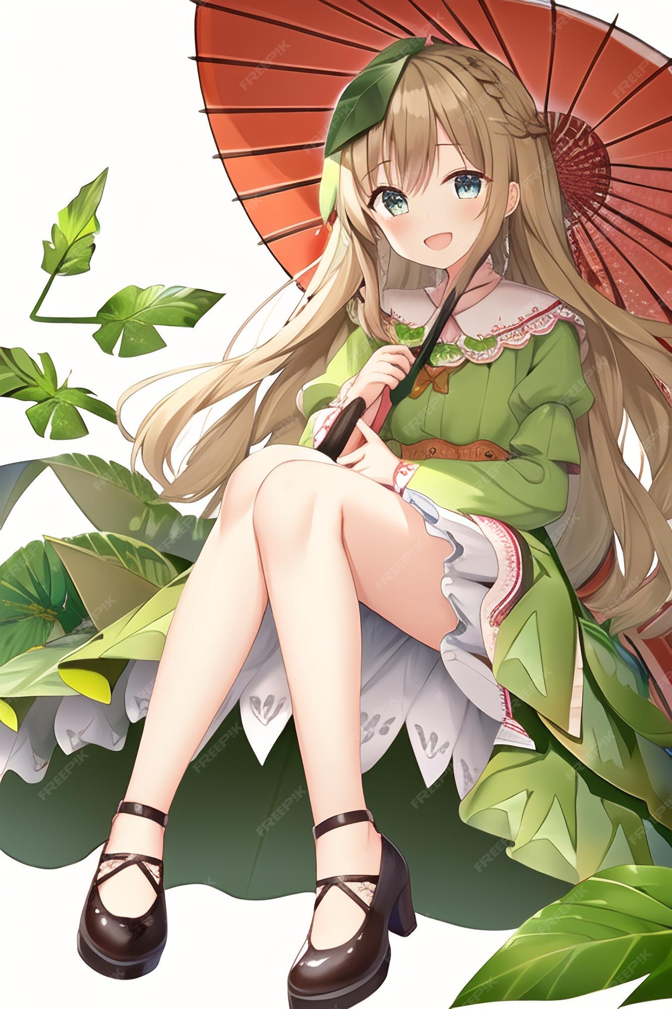 Anime linda garota kawaii personagem imagem papel de parede