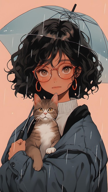 Anime-Mädchen-Illustration