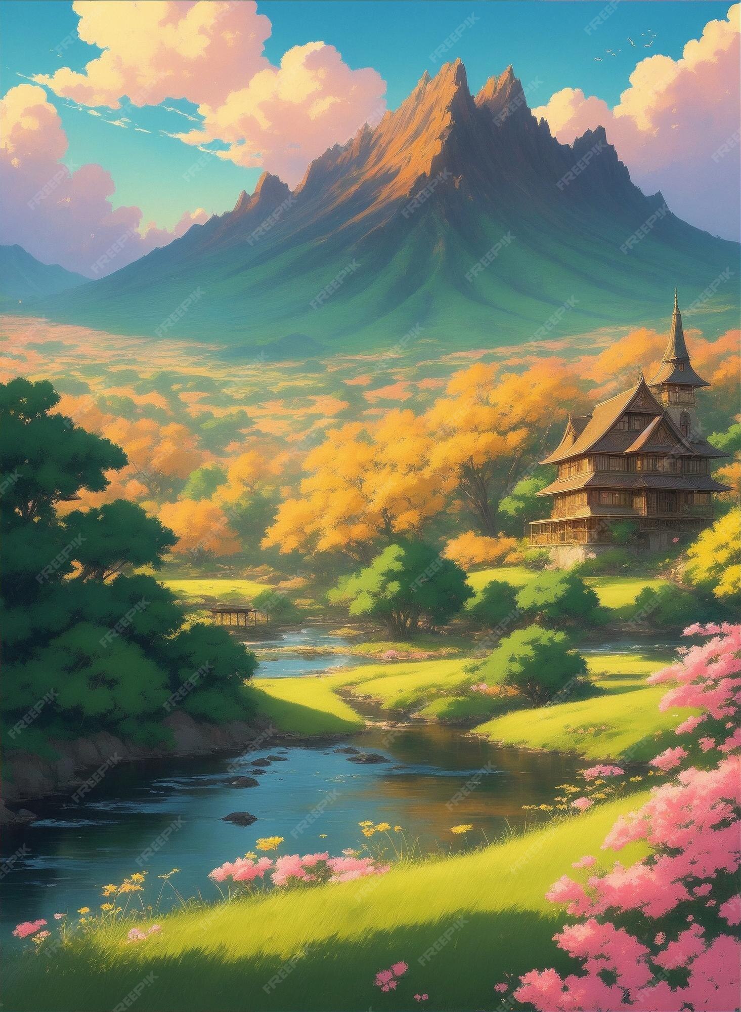 Resultado de imagem para floresta encantada  Spring scenery, Anime  scenery, Scenery wallpaper