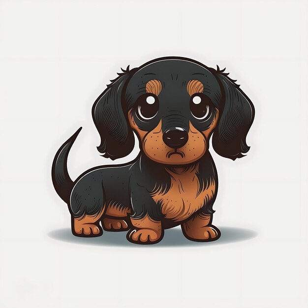 Foto anime de personajes de perros kawaii dachshund