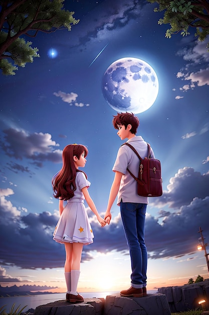 Anime romántico visto IA generativa