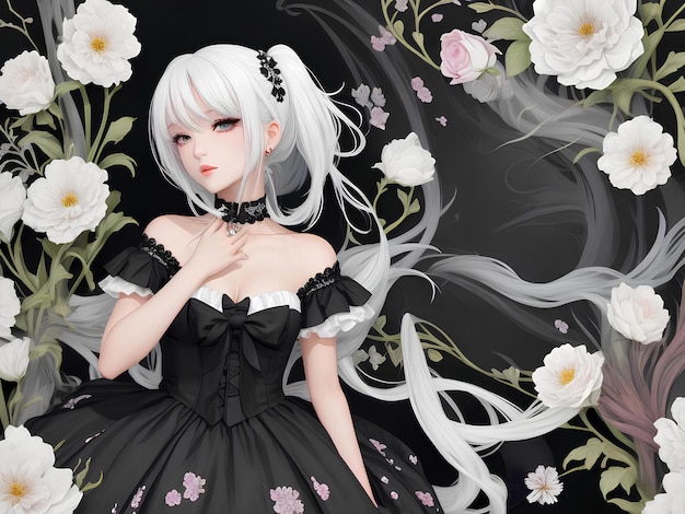 Anime Schönheit Hexenmädchen Hintergrund