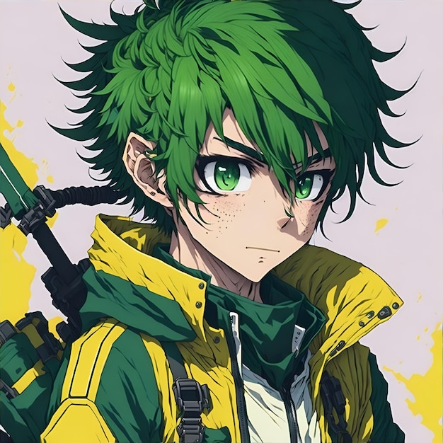 anime verde e amarelo