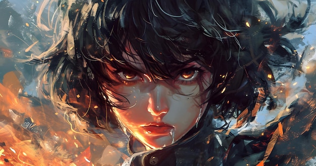 Anime weibliche Figur Fantasy-Heldenstil
