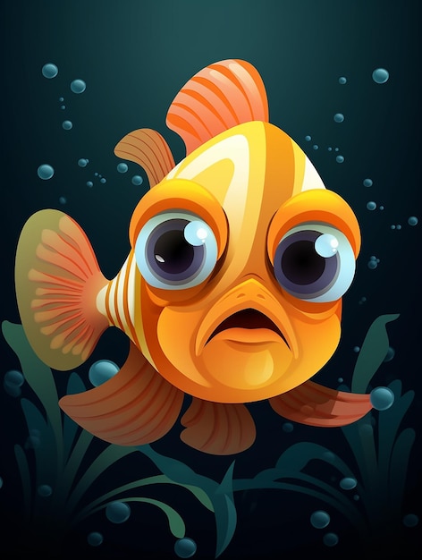 Animierter Goldfisch-3D-Illustrator