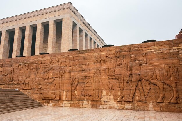 Anitkabir-Denkmal am Wintertag in Ankara