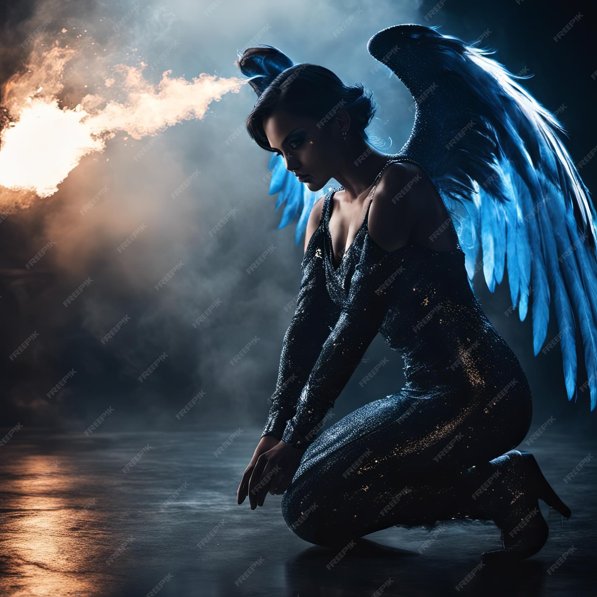 Anjo caído celestial ai anjo criativo diabo