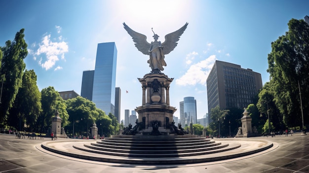 Foto anjo da independência na cidade do méxico
