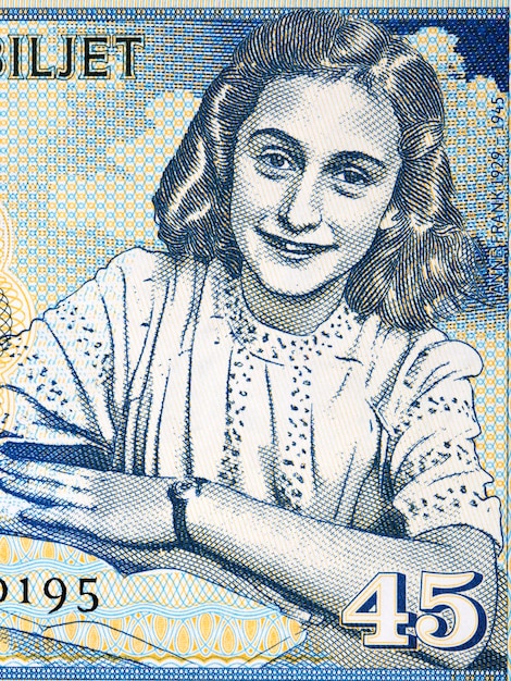 Anne Frank um retrato do dinheiro