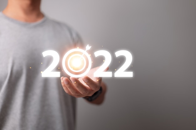 Ano 2022 como objetivo e meta corporativa Negócios para o novo ano No futuro