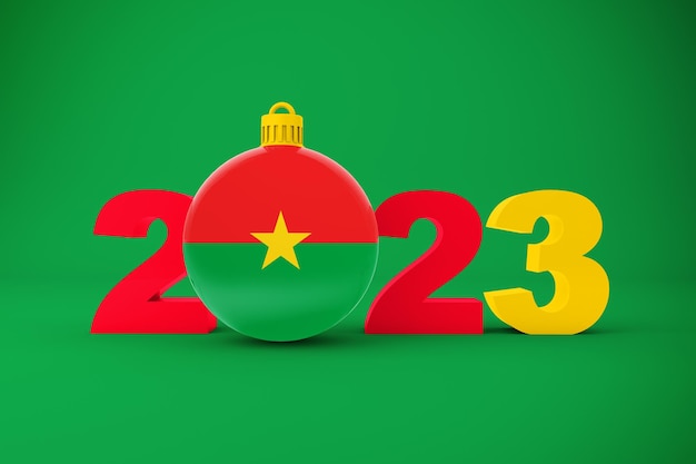 Año 2023 con adorno de Burkina Faso