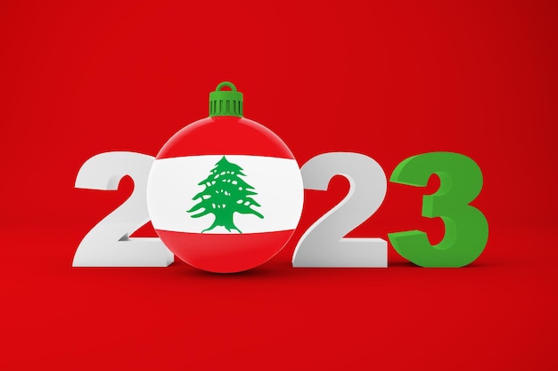 Año 2023 con adorno de Líbano